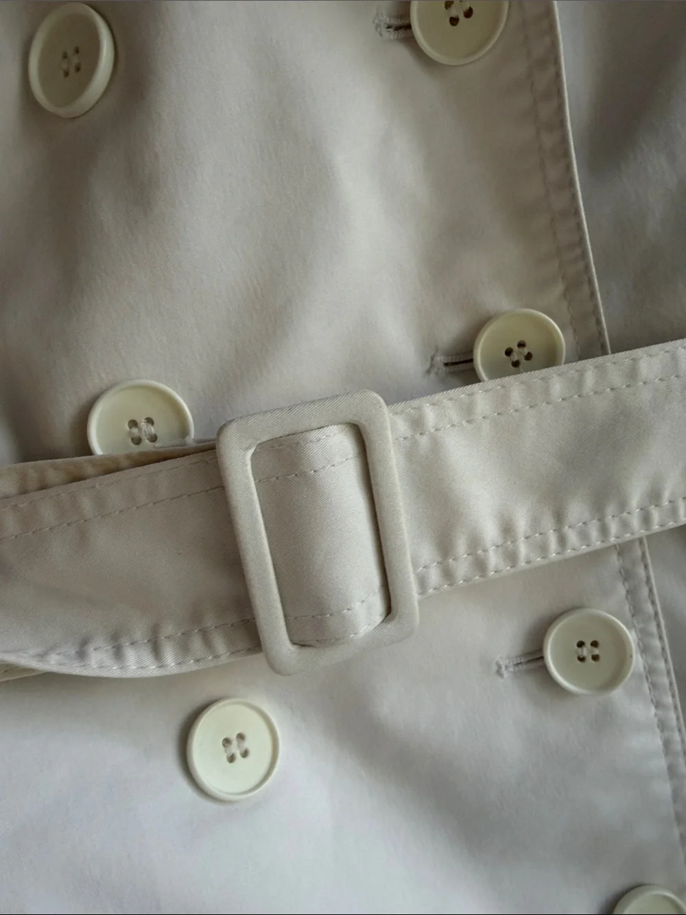 The Limited white double breasted trench coat - size Large
